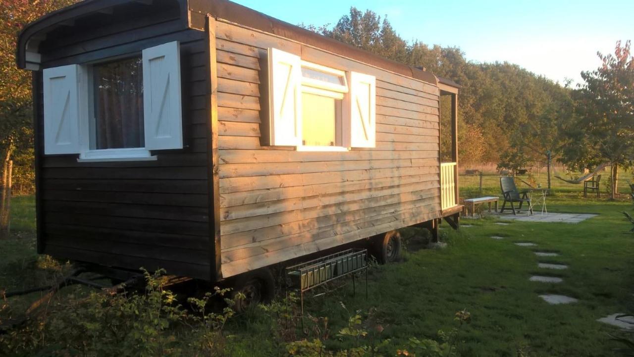 Pipowagen Elsebein Groningen Westerwolde Unieke Ligging Met Eigen Tuin En Vrij Uitzicht Over Veld Naar Natuurgebied Onstwedde Экстерьер фото